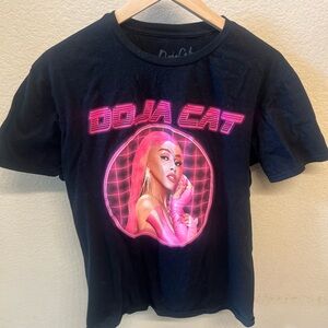 Doja Cat Black T-Shirt with Pink Graphic